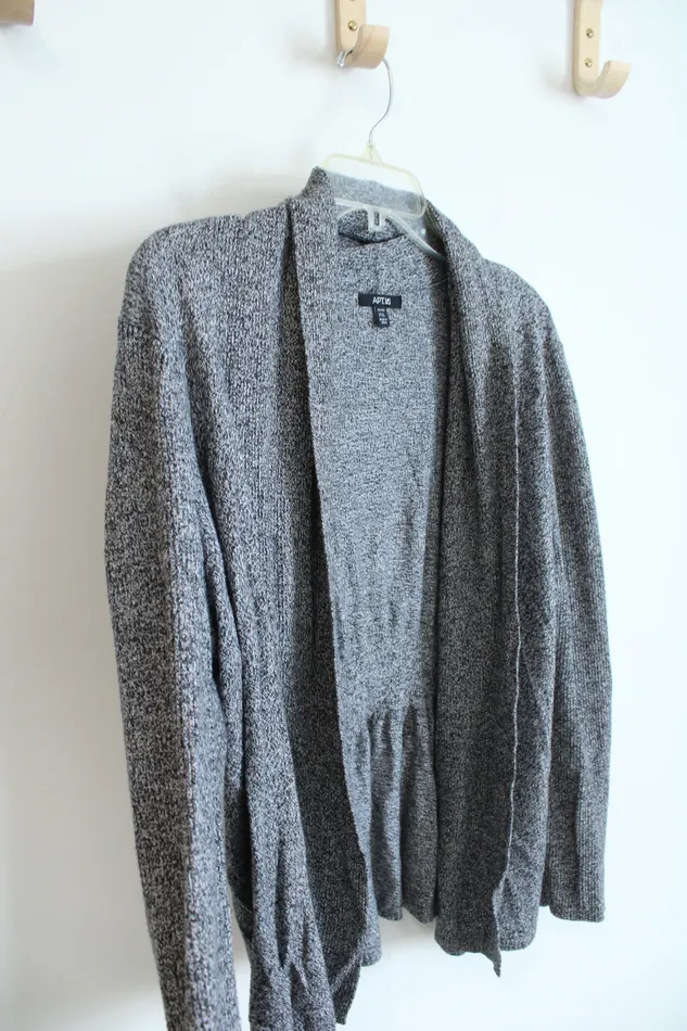 Apt 9 Gray Black Cardigan XL Petite APT9 Rings