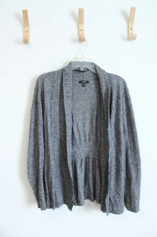 Apt 9 Gray Black Cardigan XL Petite APT9 Rings