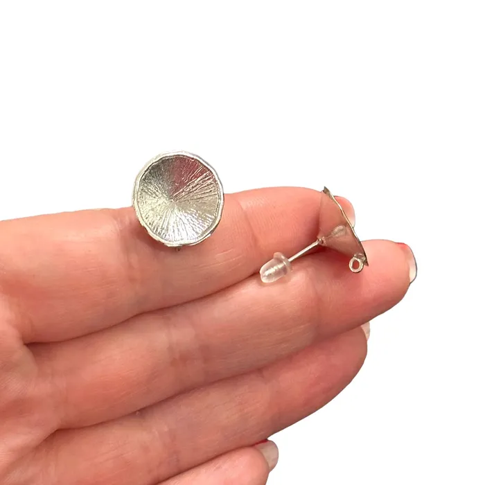 Earrings Peppy Beads Rhodium Plated Brass Stud Earrings 2 pcs in a pack Earrings Peppy Beads Rhodium Plated Brass Stud Earrings 2 pcs in a pack