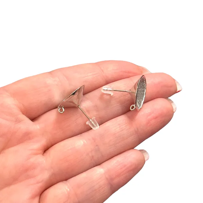 Earrings Peppy Beads Rhodium Plated Brass Stud Earrings 2 pcs in a pack Earrings Peppy Beads Rhodium Plated Brass Stud Earrings 2 pcs in a pack