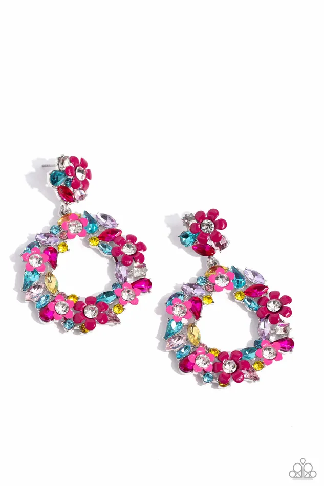 Earrings Wreathed in Wildflowers Multi Paparazzi Accessories