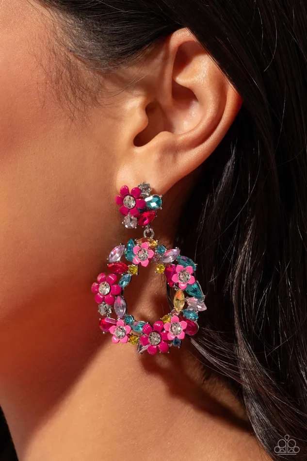 Earrings Wreathed in Wildflowers Multi Paparazzi Accessories