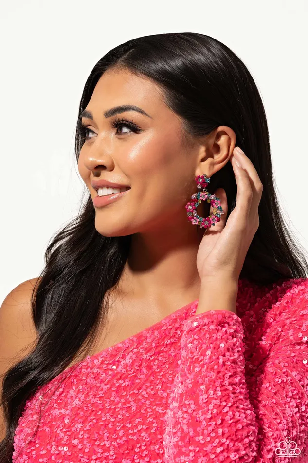 Earrings Wreathed in Wildflowers Multi Paparazzi Accessories