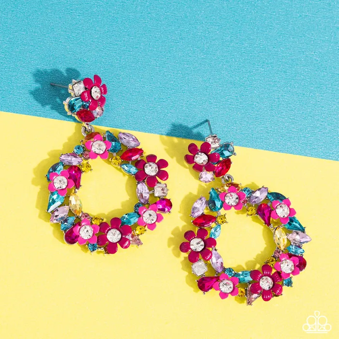 Earrings Wreathed in Wildflowers Multi Paparazzi Accessories