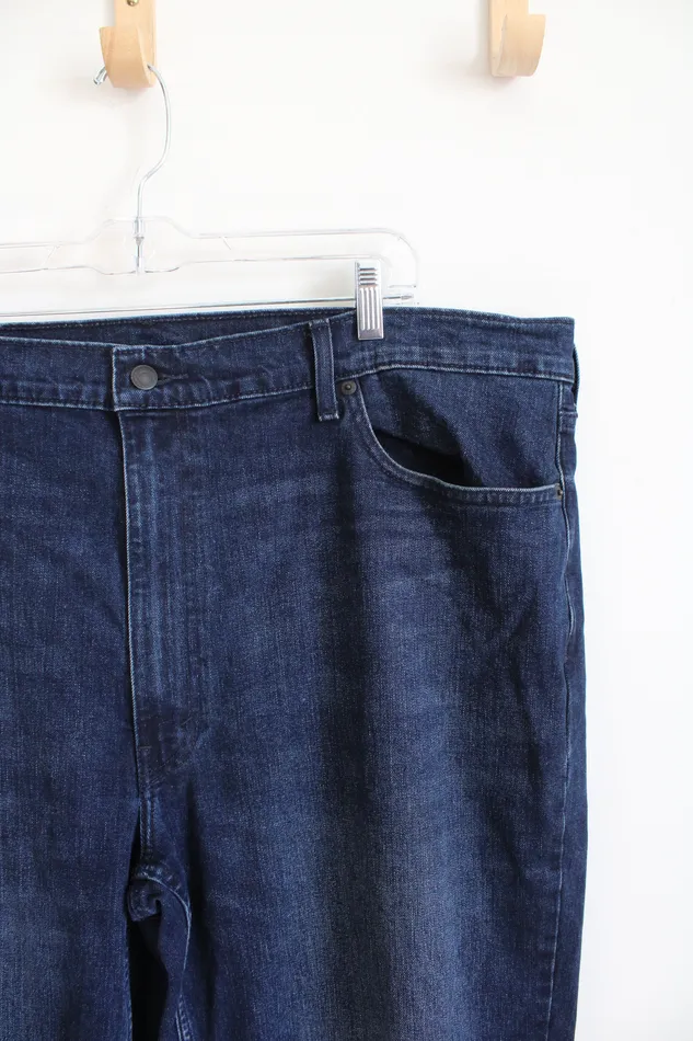 Levis Levis Dark Wash Blue Jeans 42X30 Rings
