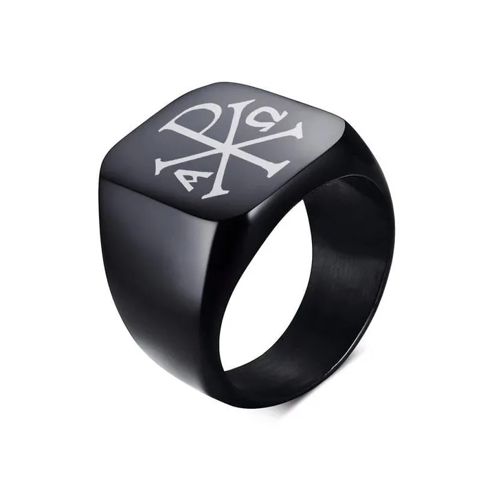 Lords Guidance Christian Ring br Chi Rho Signet Ring Rings