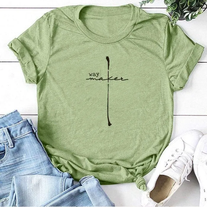 Necklaces Lords Guidance Christian TShirt br Way Maker Cross