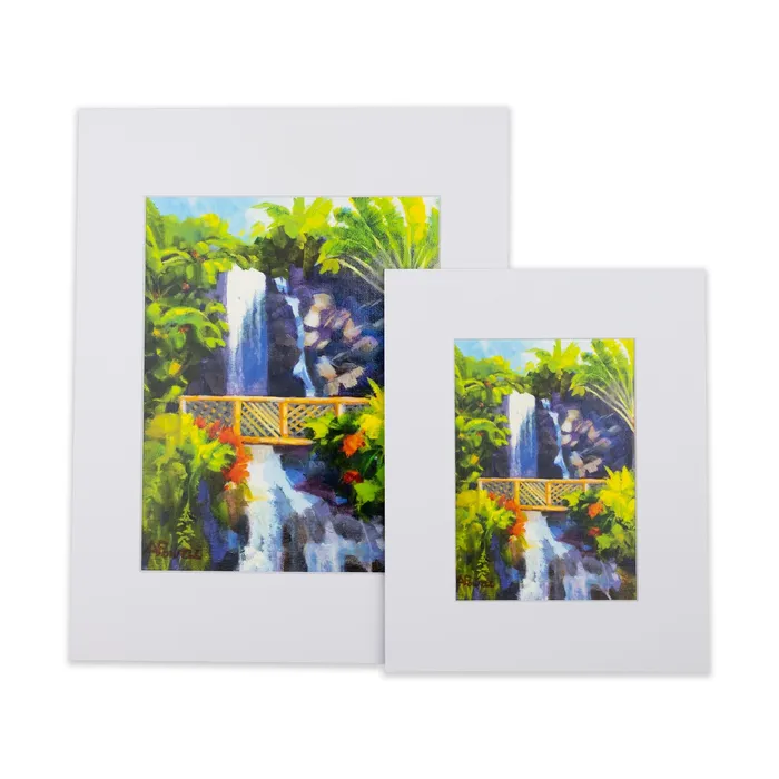 Sunlit Waterfall Print by Antoinette Powell 8 x 10 PCCBUYDIRECT Earrings