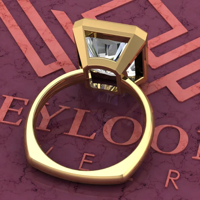 85 Carat Medium Radiant Cut Bezel Euro Shank Solitaire D Color Moissanite Ring Leyloon Jewelry Rings