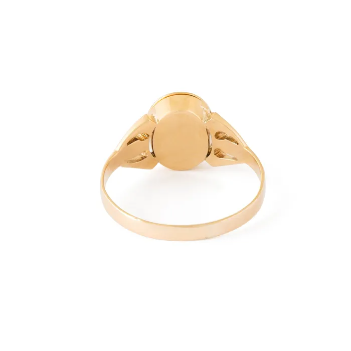 Early 20th Century Sapphire Pearl and 8k Gold Poison Ring Antique Rings
