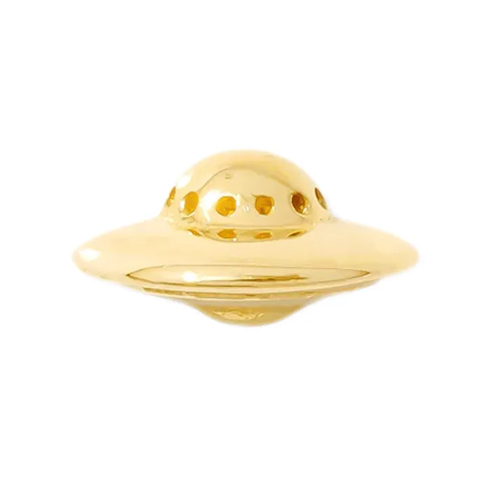 Earrings Tawapa threadless UFO Pin in Gold