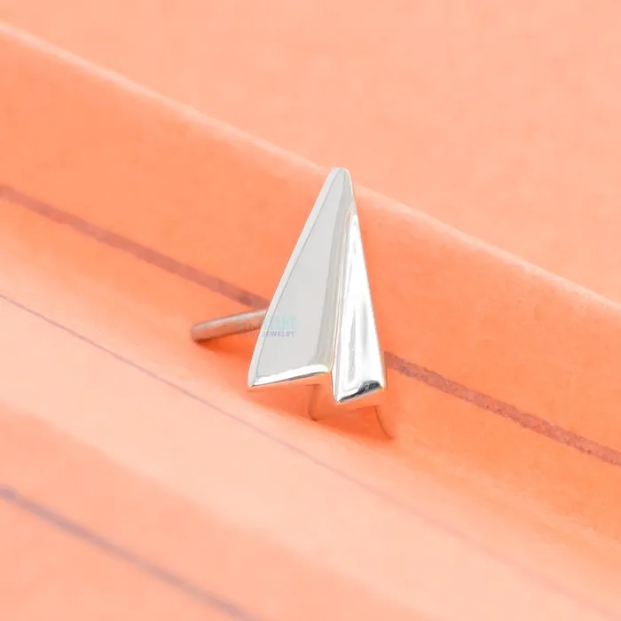 Junipurr Jewelry Earrings threadless Paper Plane End in Gold