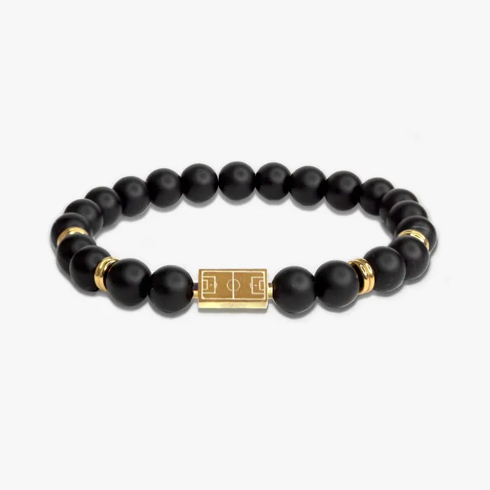 MoreThan90 Bracelets MATTE BLACK BRACELET GOLD