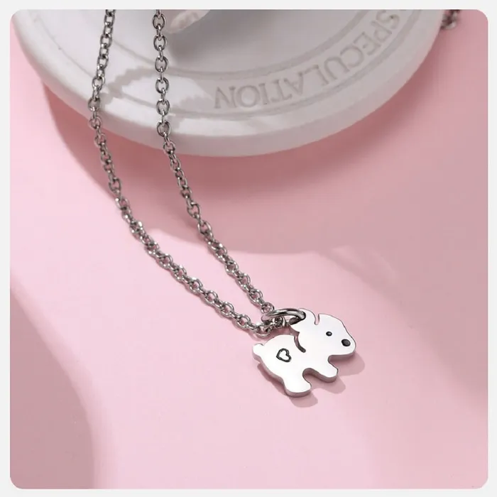 Necklaces Cute Bear Mother and Daughter Necklace Set worldnetgifts