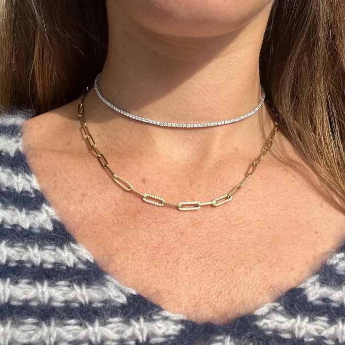 Necklaces Diamond Tennis Choker Alexis Jae
