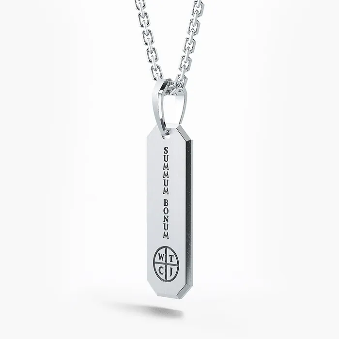 Proclamation Jewelry Necklaces Stoic 4 Virtues Silver Tag Pendant