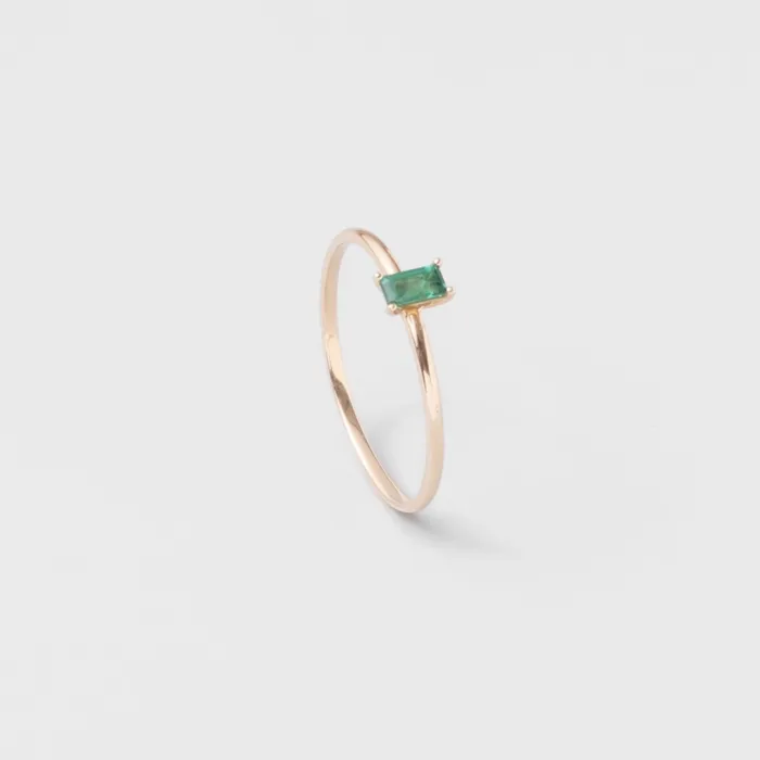 Rings fejn PWD emerald baguette ring solid gold