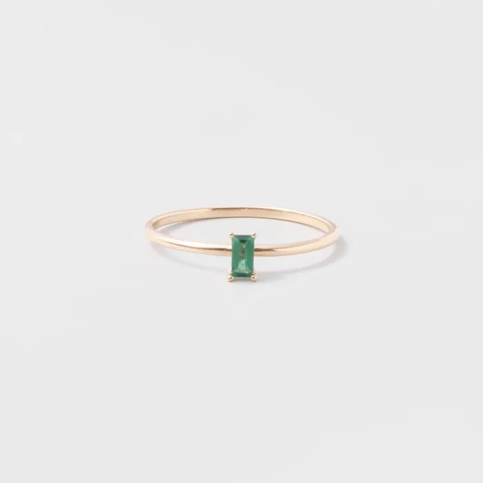 Rings fejn PWD emerald baguette ring solid gold