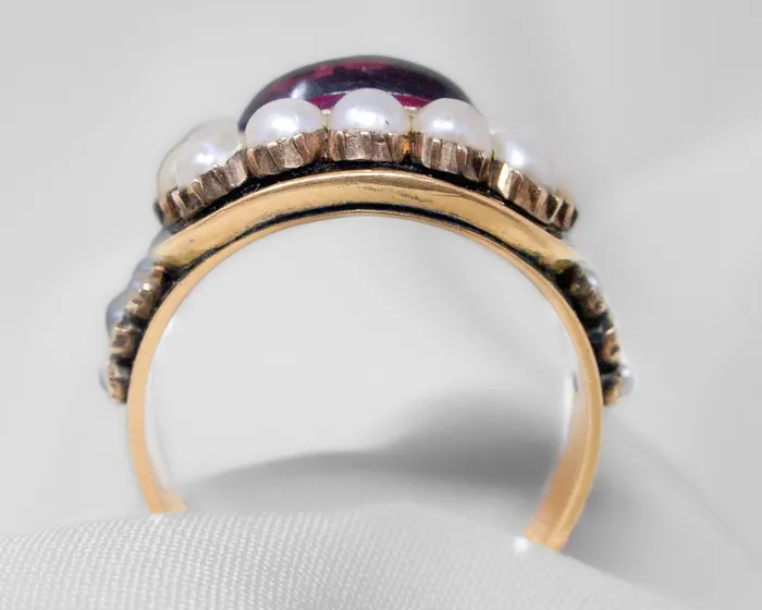 Rings Isadoras A Georgian Enamel Pearl Mourning Ring Rings Isadoras A Georgian Enamel Pearl Mourning Ring