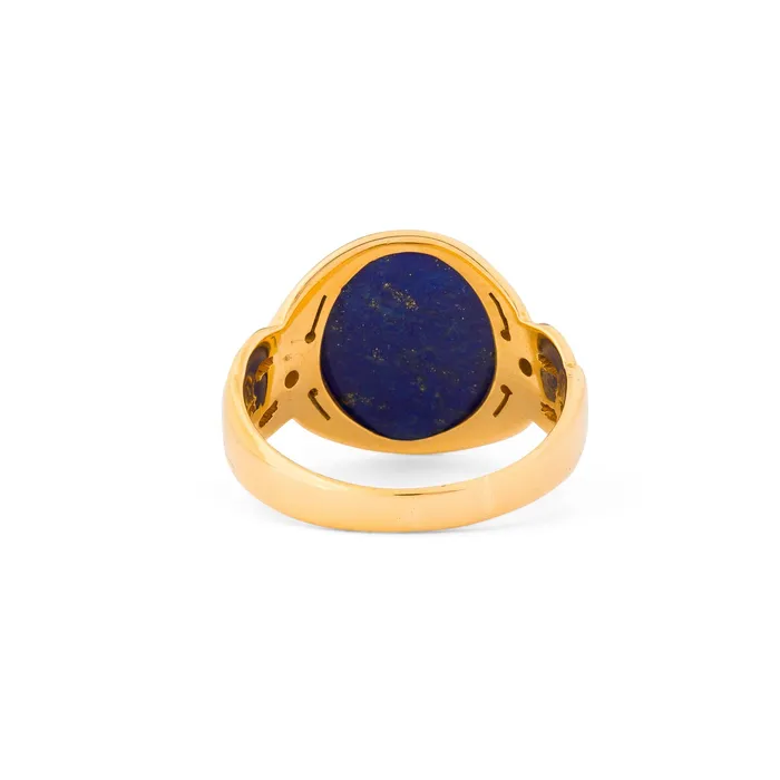 Rings Victorian Lapis Diamond and 14k Gold Ring Antique