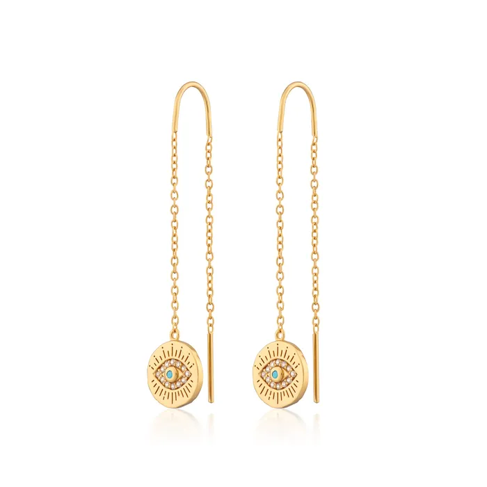 Scream Pretty Earrings Evil Eye Threader Earrings
