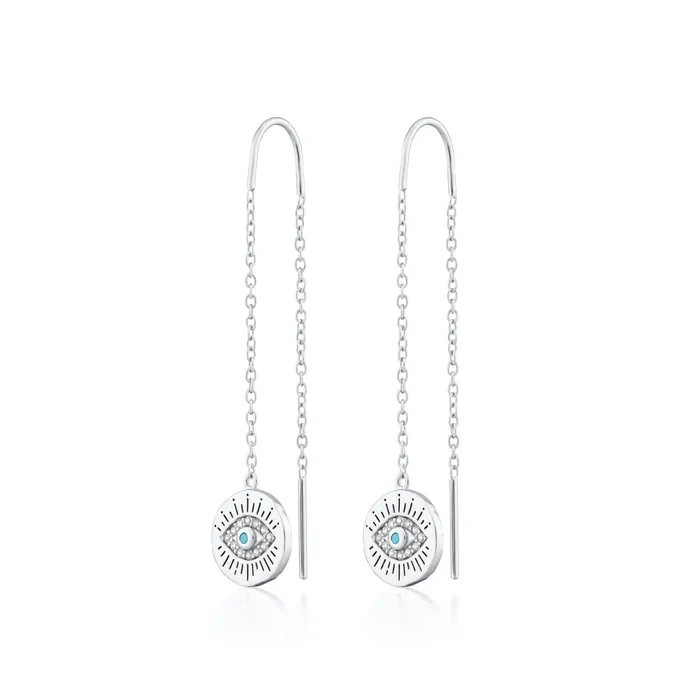 Scream Pretty Earrings Evil Eye Threader Earrings