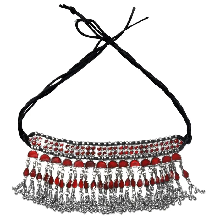 Teejh Bela Red Stone Silver Oxidised Jewelry Gift Set Teejh Rings