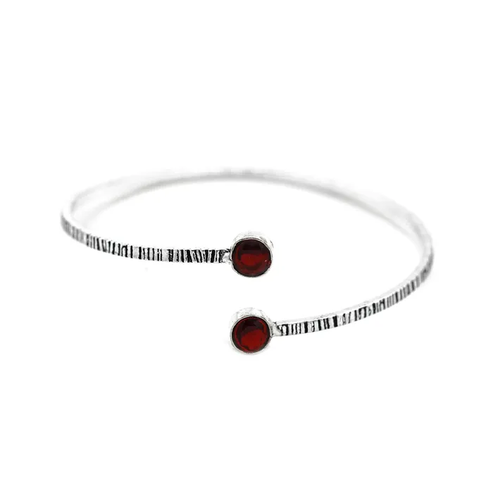 Teejh Bela Red Stone Silver Oxidised Jewelry Gift Set Teejh Rings