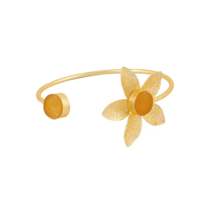 Teejh Bracelets Teejh Juhi Orange Flower Bracelet