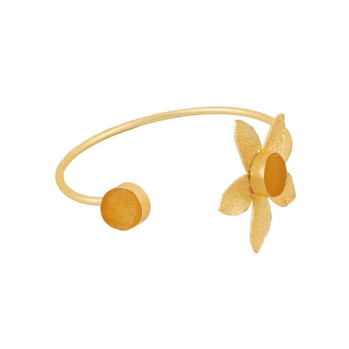 Teejh Bracelets Teejh Juhi Orange Flower Bracelet