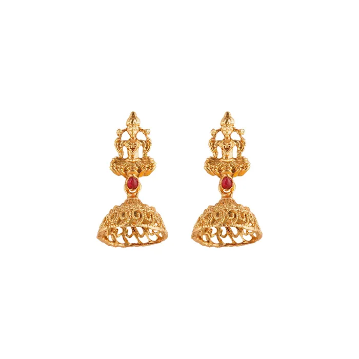 Teejh Kavitha Gold Red And Green Layered Necklace Set Teejh Necklaces