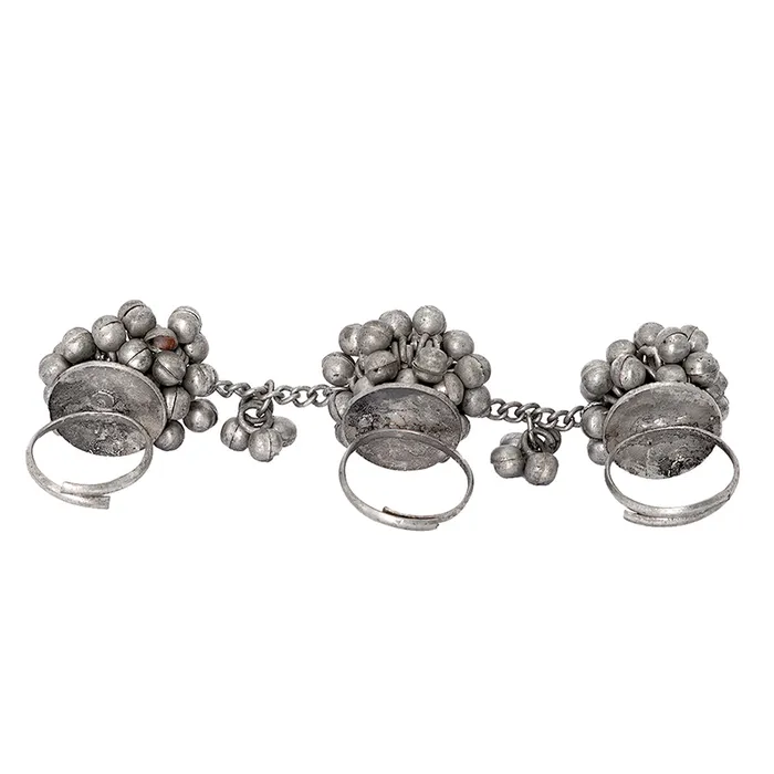 Teejh Rings Teejh Ektara Silver Oxidised Ghungroo Jewelry Gift Set