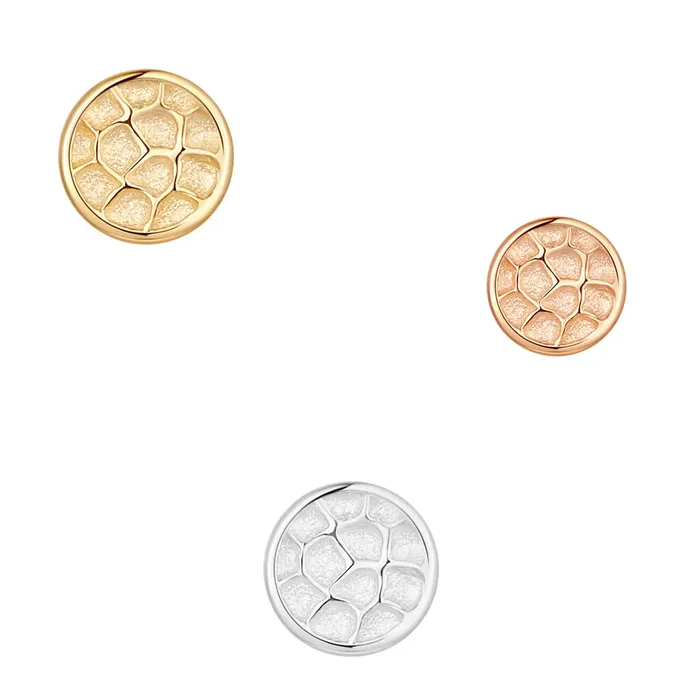 threadless Hammered Disk End in Gold Ember Body Jewelry Earrings