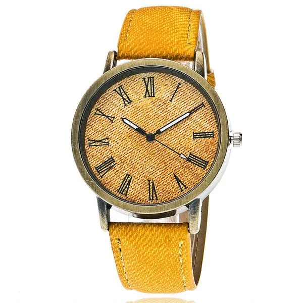 01 W162 Golden Yellow Denim Collection Quartz Watch Watches