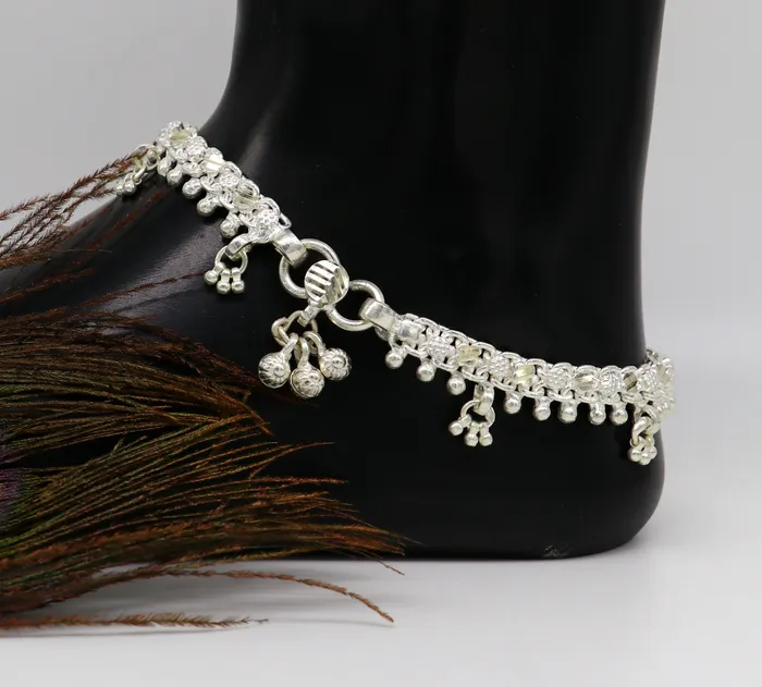 10 sterling silver solid customized design ankle bracelet foot bracelet anklet vintage antique design tribal belly dance jewelry ank324 TRIBAL ORNAMENTS Bracelets 10 sterling silver solid customized design ankle bracelet foot bracelet anklet vintage antique design tribal belly dance jewelry ank324 TRIBAL ORNAMENTS Bracelets
