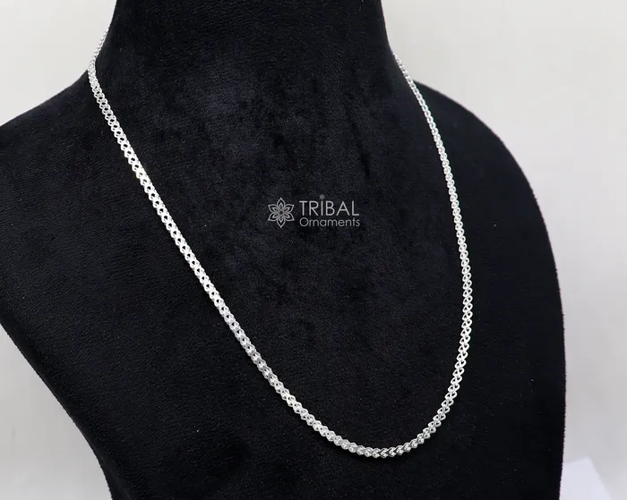 3mm 1820 solid 925 sterling silver handmade modern trendy design wheat chain necklace giving it a distinctive and stylish look ch234 TRIBAL ORNAMENTS Necklaces 3mm 1820 solid 925 sterling silver handmade modern trendy design wheat chain necklace giving it a distinctive and stylish look ch234 TRIBAL ORNAMENTS Necklaces