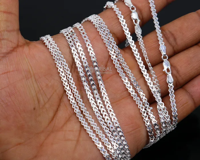 3mm 1820 solid 925 sterling silver handmade modern trendy design wheat chain necklace giving it a distinctive and stylish look ch234 TRIBAL ORNAMENTS Necklaces 3mm 1820 solid 925 sterling silver handmade modern trendy design wheat chain necklace giving it a distinctive and stylish look ch234 TRIBAL ORNAMENTS Necklaces