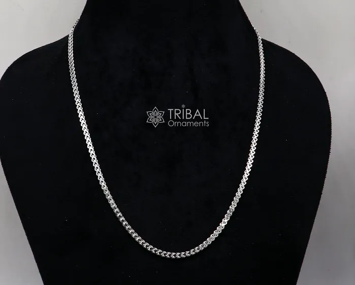 3mm 1820 solid 925 sterling silver handmade modern trendy design wheat chain necklace giving it a distinctive and stylish look ch234 TRIBAL ORNAMENTS Necklaces 3mm 1820 solid 925 sterling silver handmade modern trendy design wheat chain necklace giving it a distinctive and stylish look ch234 TRIBAL ORNAMENTS Necklaces