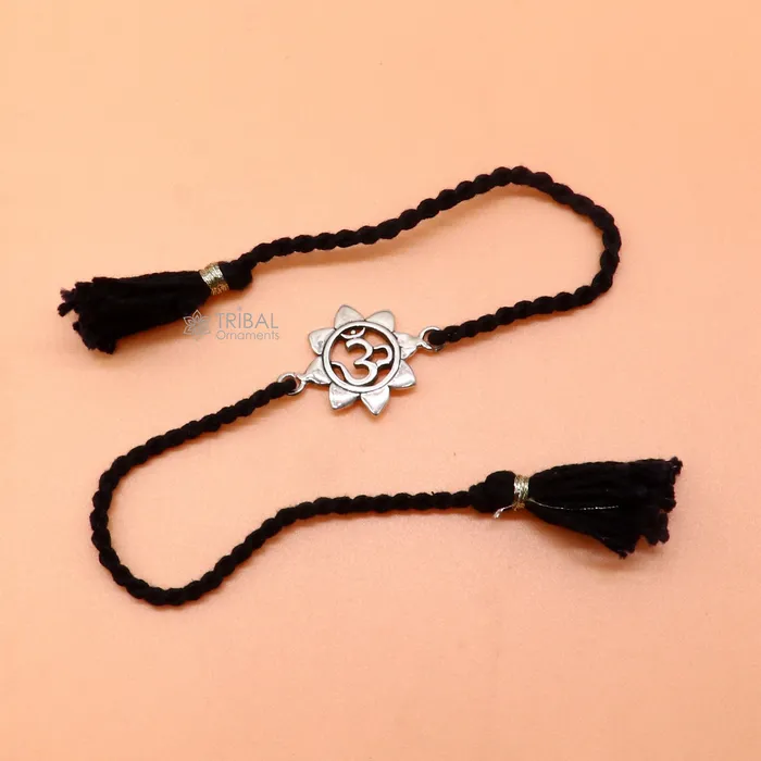925 Sterling silver AUM or OM mantra Rakhi bracelet best gift for your brothers on special Rakshabandhan rk309 TRIBAL ORNAMENTS Bracelets 925 Sterling silver AUM or OM mantra Rakhi bracelet best gift for your brothers on special Rakshabandhan rk309 TRIBAL ORNAMENTS Bracelets