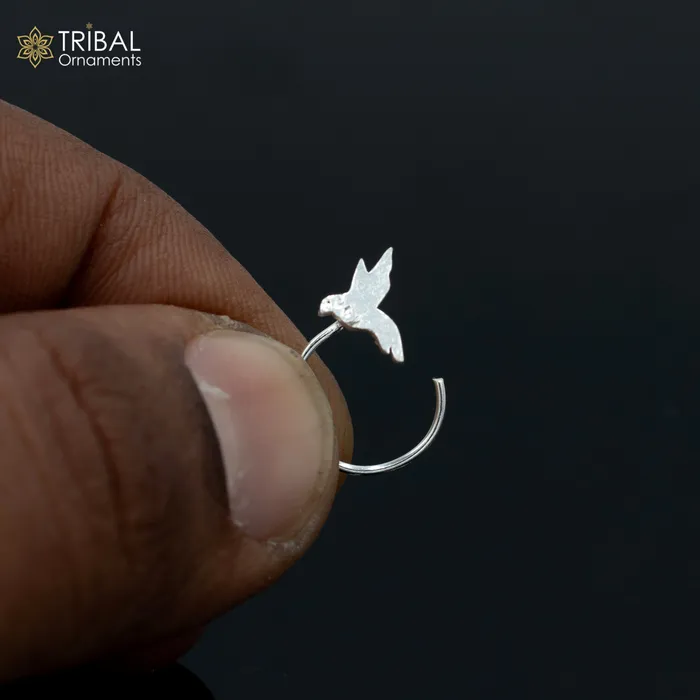 925 sterling silver bird design handmade fabulous nose pin u band tribal jewelry np62 TRIBAL ORNAMENTS Rings