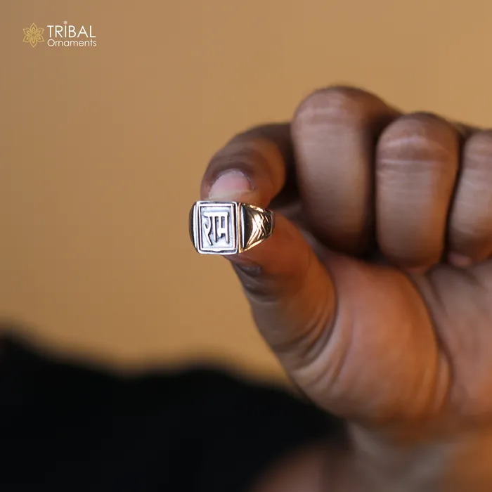 925 sterling silver ram ji design ring mens Jewelry sr761 TRIBAL ORNAMENTS Rings