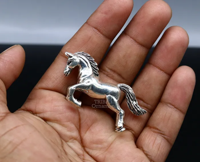Amazing stylish unicorn horse small statue handmade sterling silver article from india art536 TRIBAL ORNAMENTS Rings