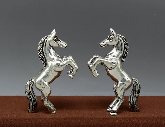 Amazing stylish unicorn horse small statue handmade sterling silver article from india art536 TRIBAL ORNAMENTS Rings