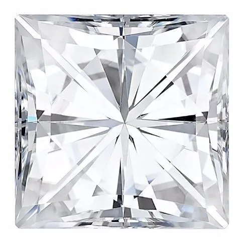 Earrings FIRE BRILLIANCE Charles Colvard Square Moissanite