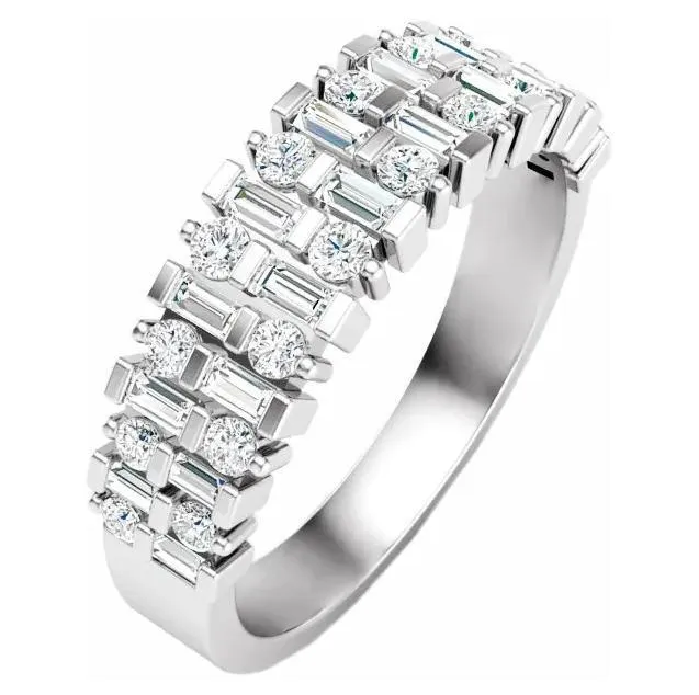 Fabianna 34 CTW Diamond Anniversary Band Fire Brilliance Rings
