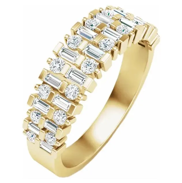 Fabianna 34 CTW Diamond Anniversary Band Fire Brilliance Rings