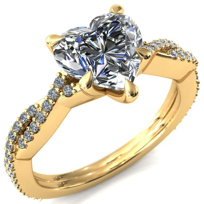 Fire Brilliance Rings Amberley Heart Moissanite 5 Claw Prong 12 Infinity Diamond Accent Ring Engagement Ring Fire Brilliance Rings Amberley Heart Moissanite 5 Claw Prong 12 Infinity Diamond Accent Ring Engagement Ring
