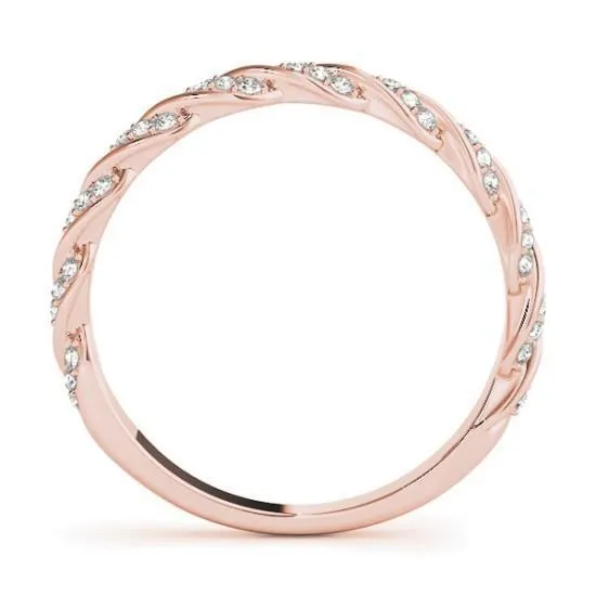 Fire Brilliance Rings Stackables 34 Eternity TriTone Gold Diamond Accent Rope 3Band Set Selectables