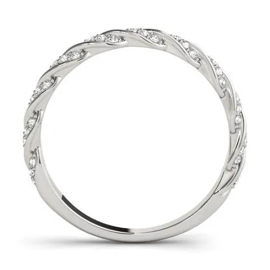 Fire Brilliance Rings Stackables 34 Eternity TriTone Gold Diamond Accent Rope 3Band Set Selectables