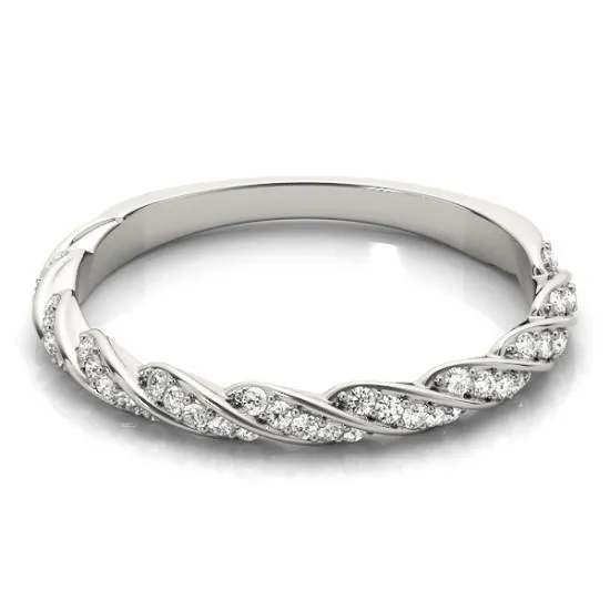 Fire Brilliance Rings Stackables 34 Eternity TriTone Gold Diamond Accent Rope 3Band Set Selectables